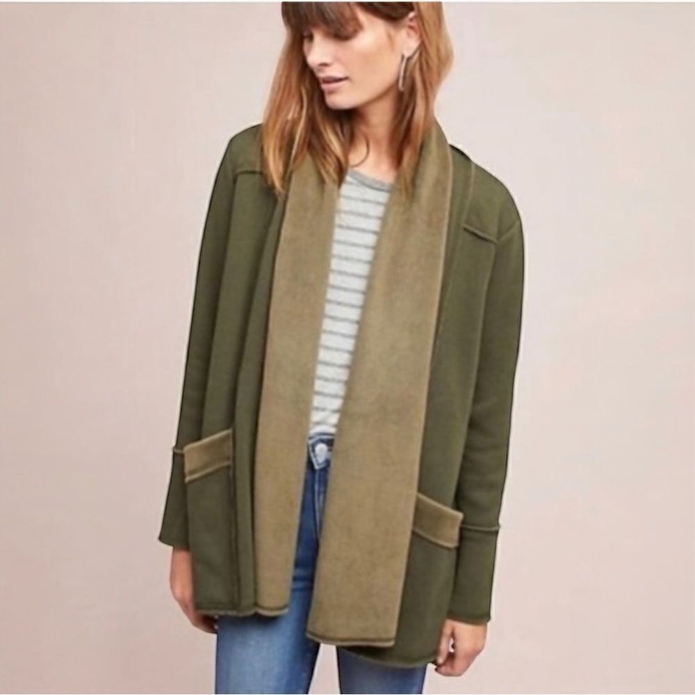 Anthropologie Samantha Dru Monica Cardigan Jacket Size Green XS